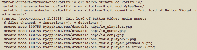 git commit log